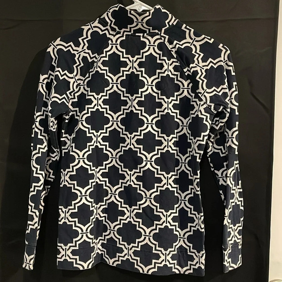 Crown and ivy navy and white 3/4 pull jacket size PP - Picture 3 of 5